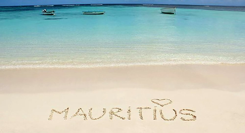 imagem de praia nas Ilhas Maurício