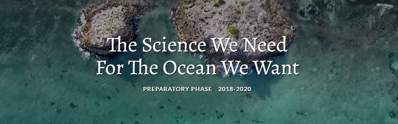 cartaz alusivo à fase preparatória da década dos oceanos