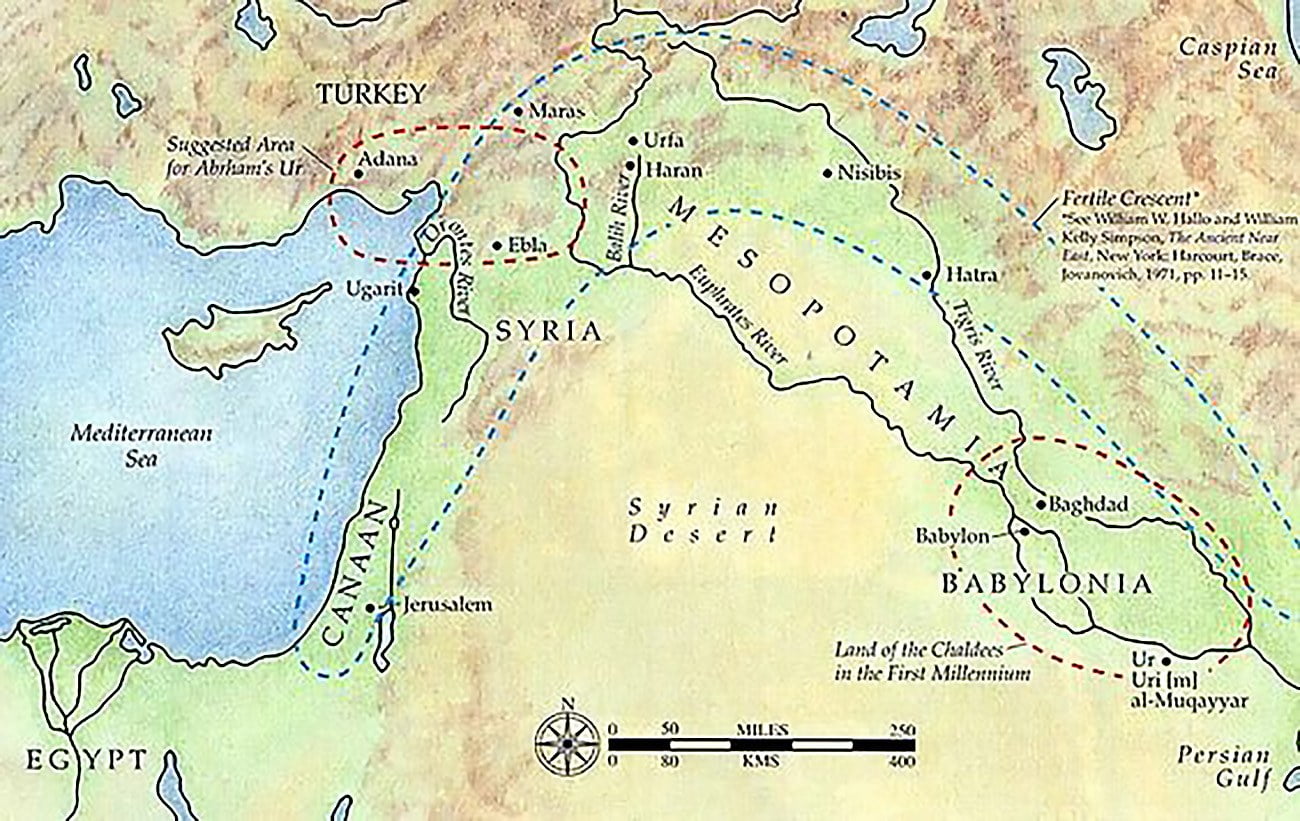 mapa da Mesopotâmia
