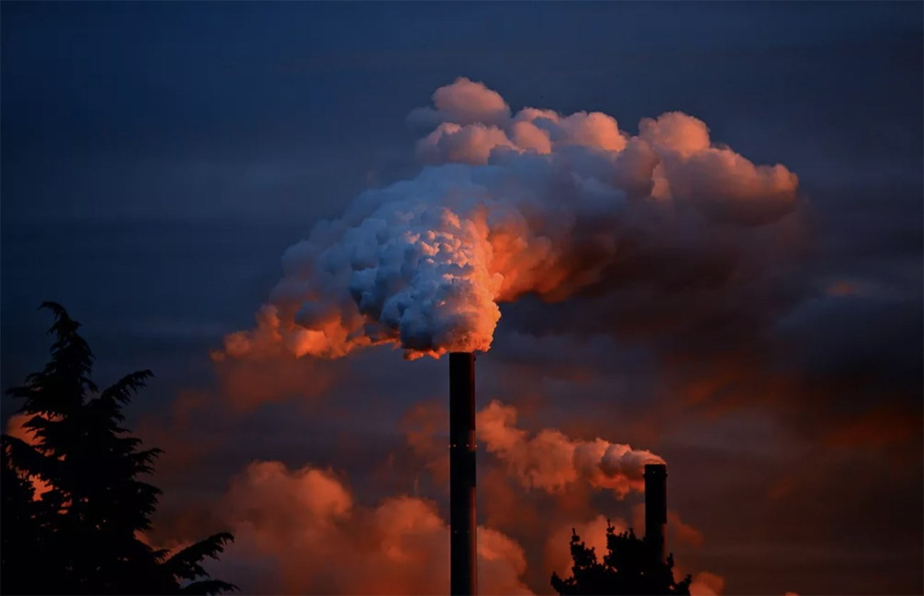 imagem de emissões de dióxido de carbono