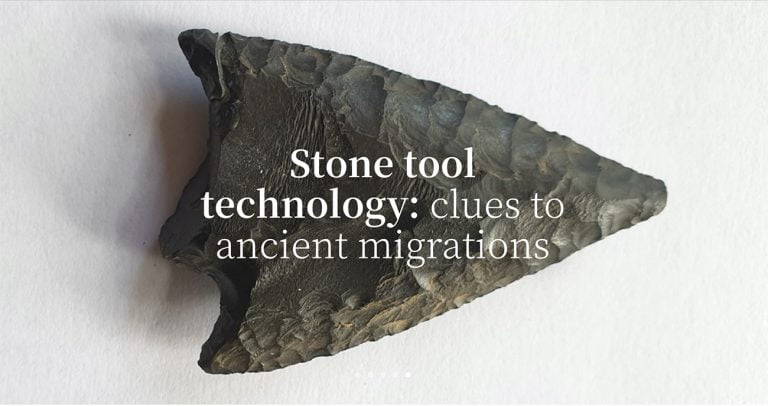 Imagem de ferramente de pedra da era do gelo