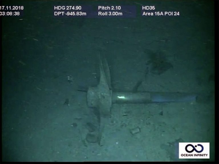 Imagem de destroços do submarino Ara San Juan naufragado