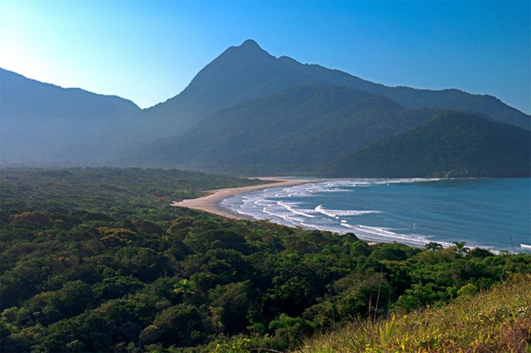 Imagem da praia de Camboriú, litoral sul de São Paulo