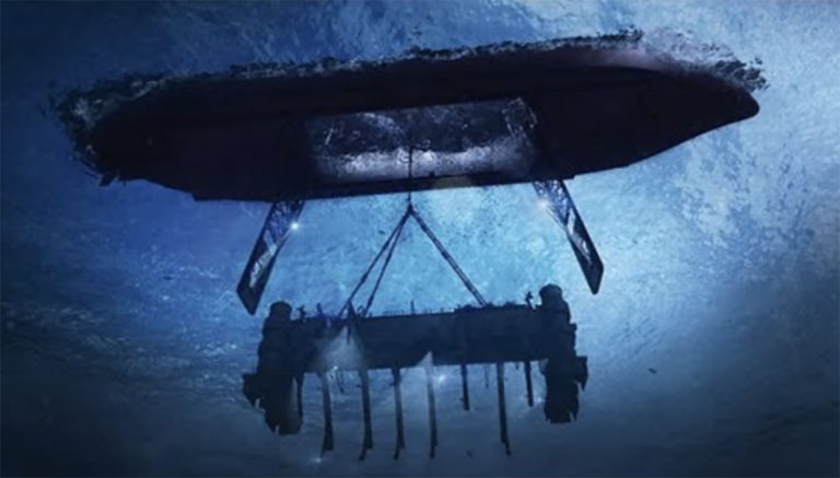 Ilustração mostra resgate de submarino russo pela Cia