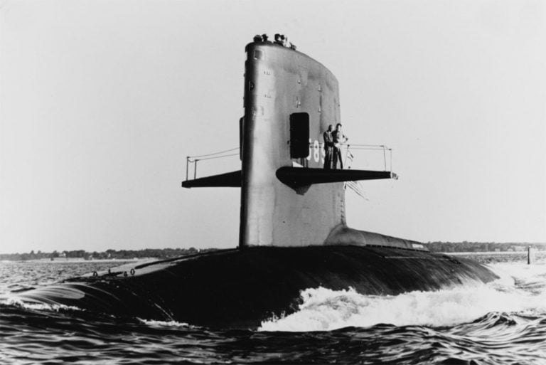 Imagem do submarino USS Scorpion que afundou nos Açores