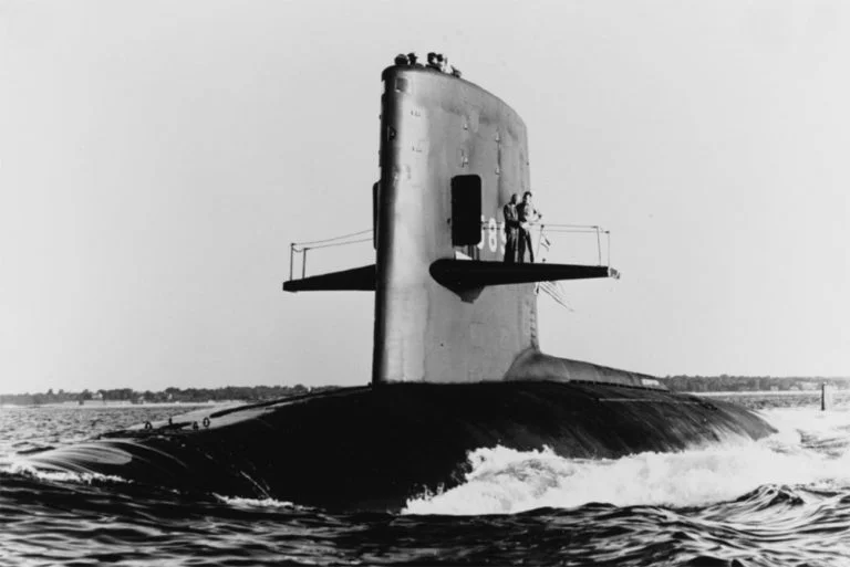 Imagem do submarino USS Scorpion que afundou nos Açores