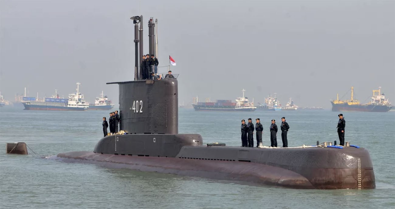 Imagem de submarino da Indonésia