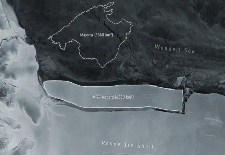 Imagem do maior iceberg do mundo