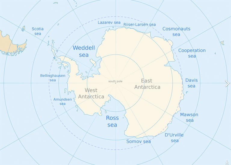 imagem de mapa do mar de Weddell, na Antártica