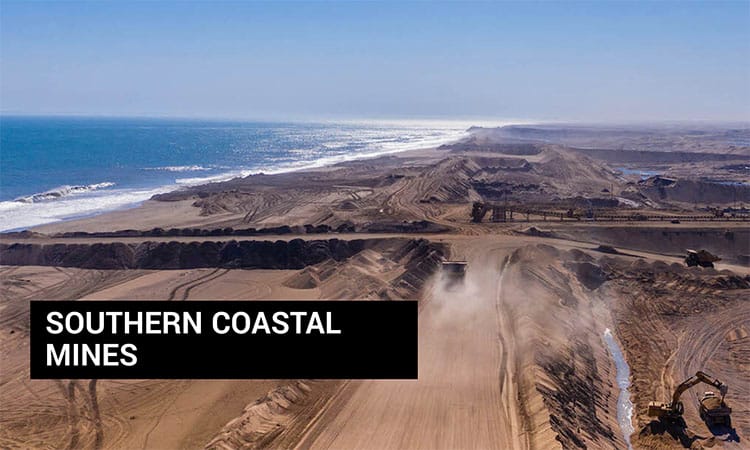 canteiro de obras de mina de diamante na Namíbia