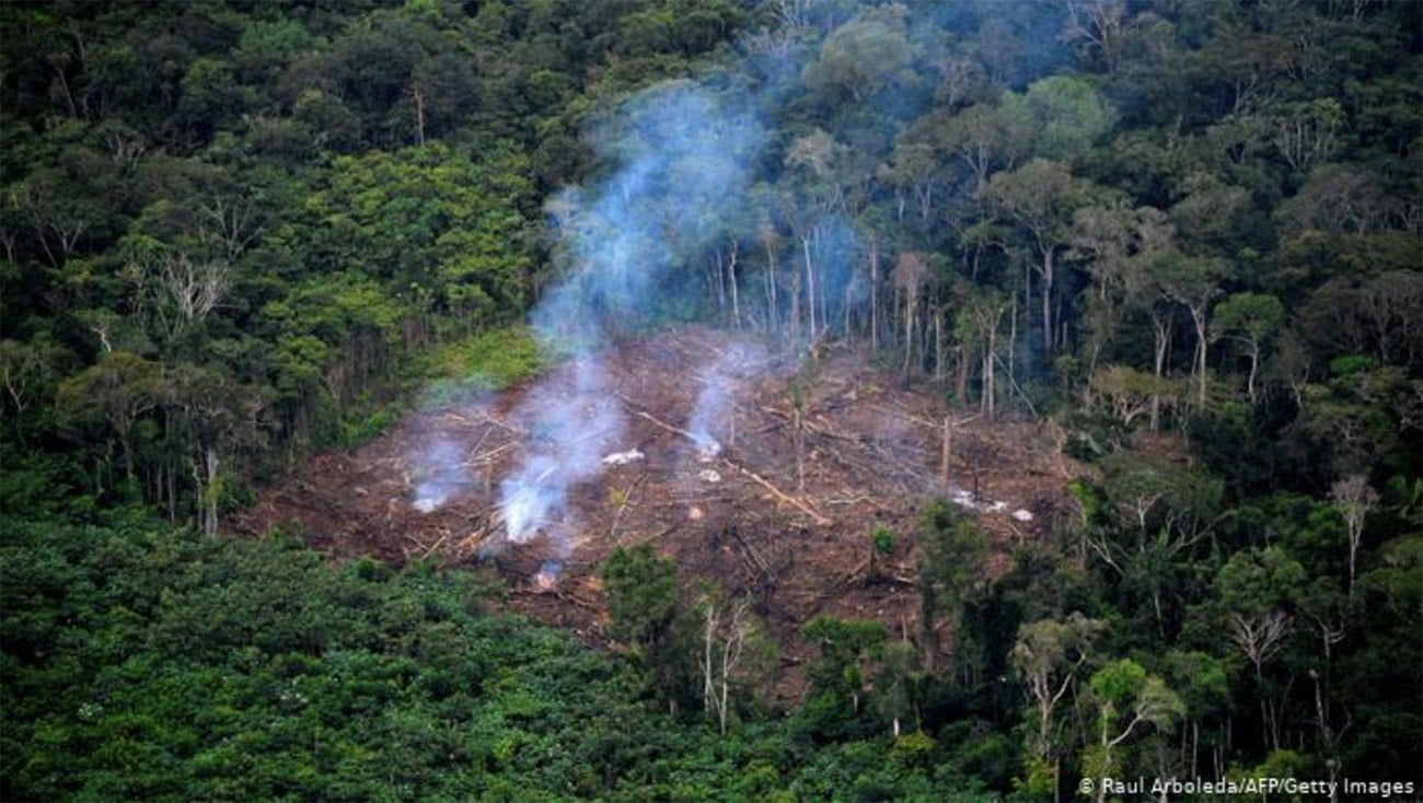 Imagem de desmatamento na Amazônia