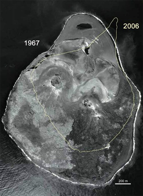 Imagem da ilha Surtsey