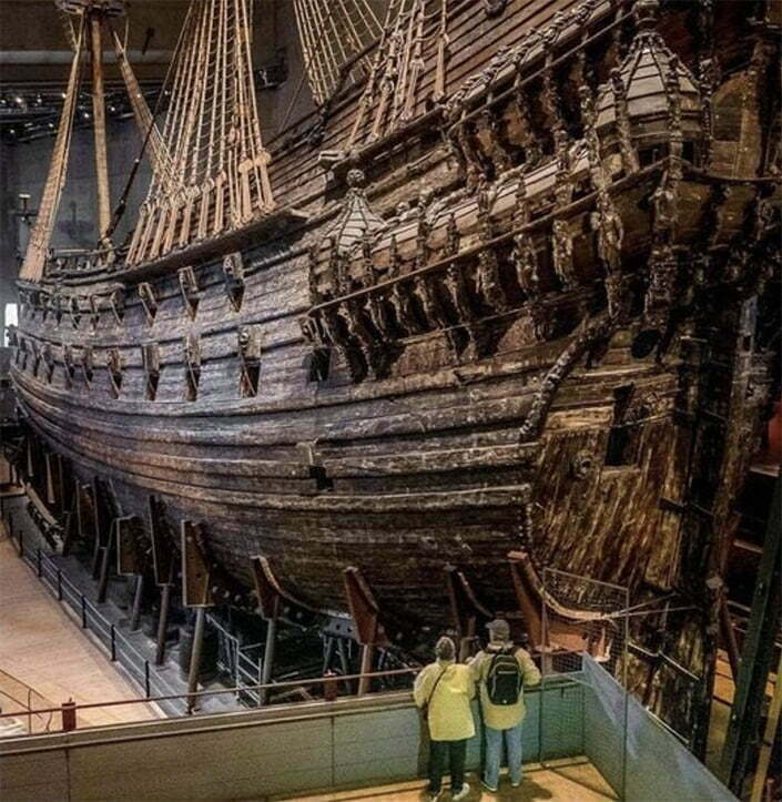 Imagem do Vasa no museu