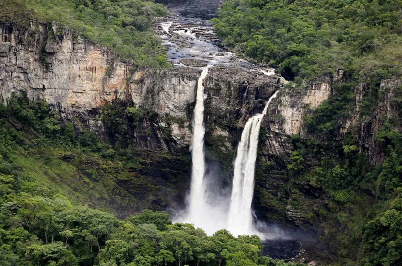 Imagem de cachoeiras no Cerrado