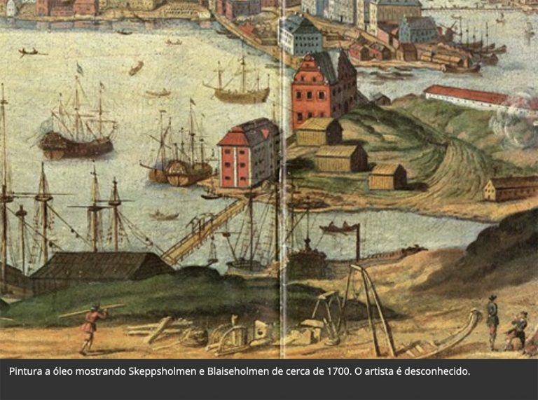 Imagem do estaleiro onde foi construído o navio Vasa