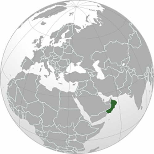 mapa de Omã