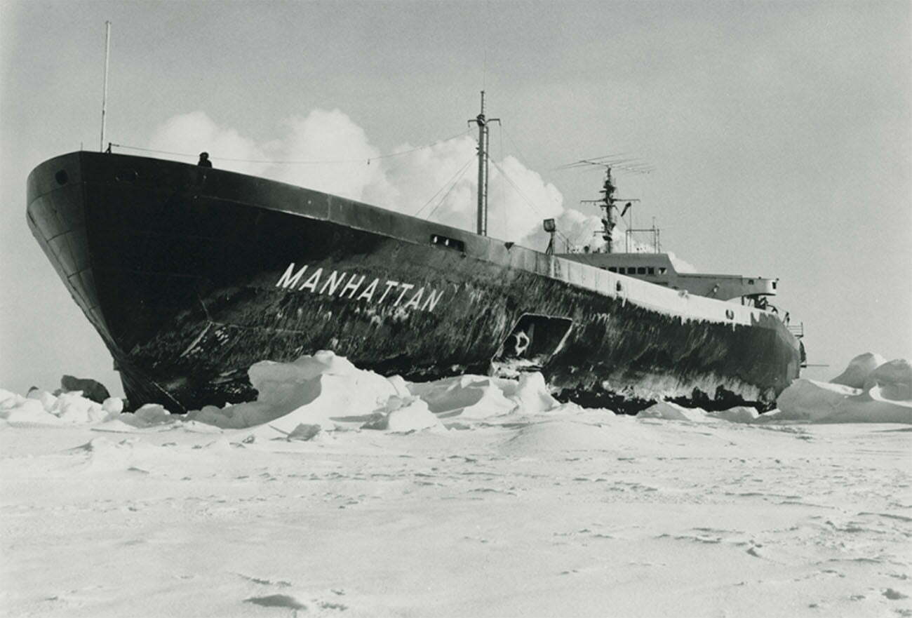 Imagem do petroleiro SS Manhattan