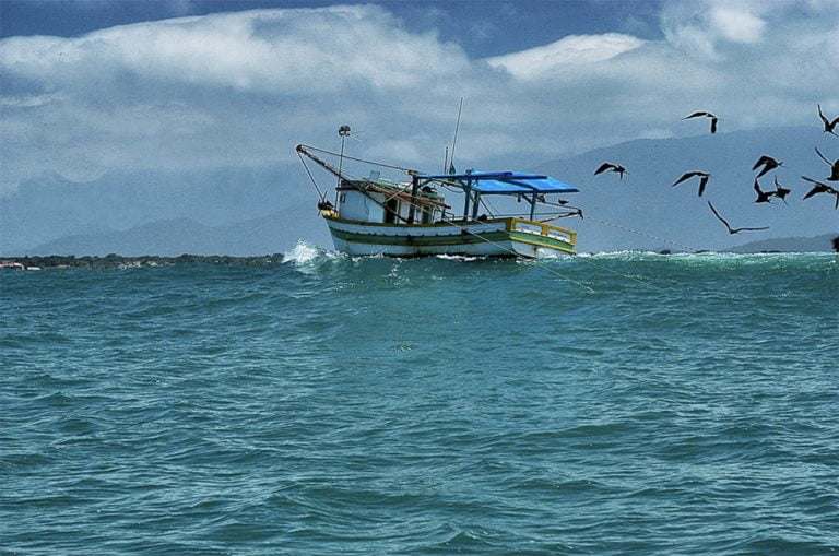 pesca de arrasto na arrebentação