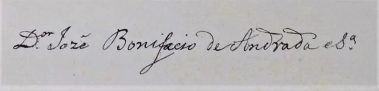assinatura de José Bonifácio de Andrada e Silva, 