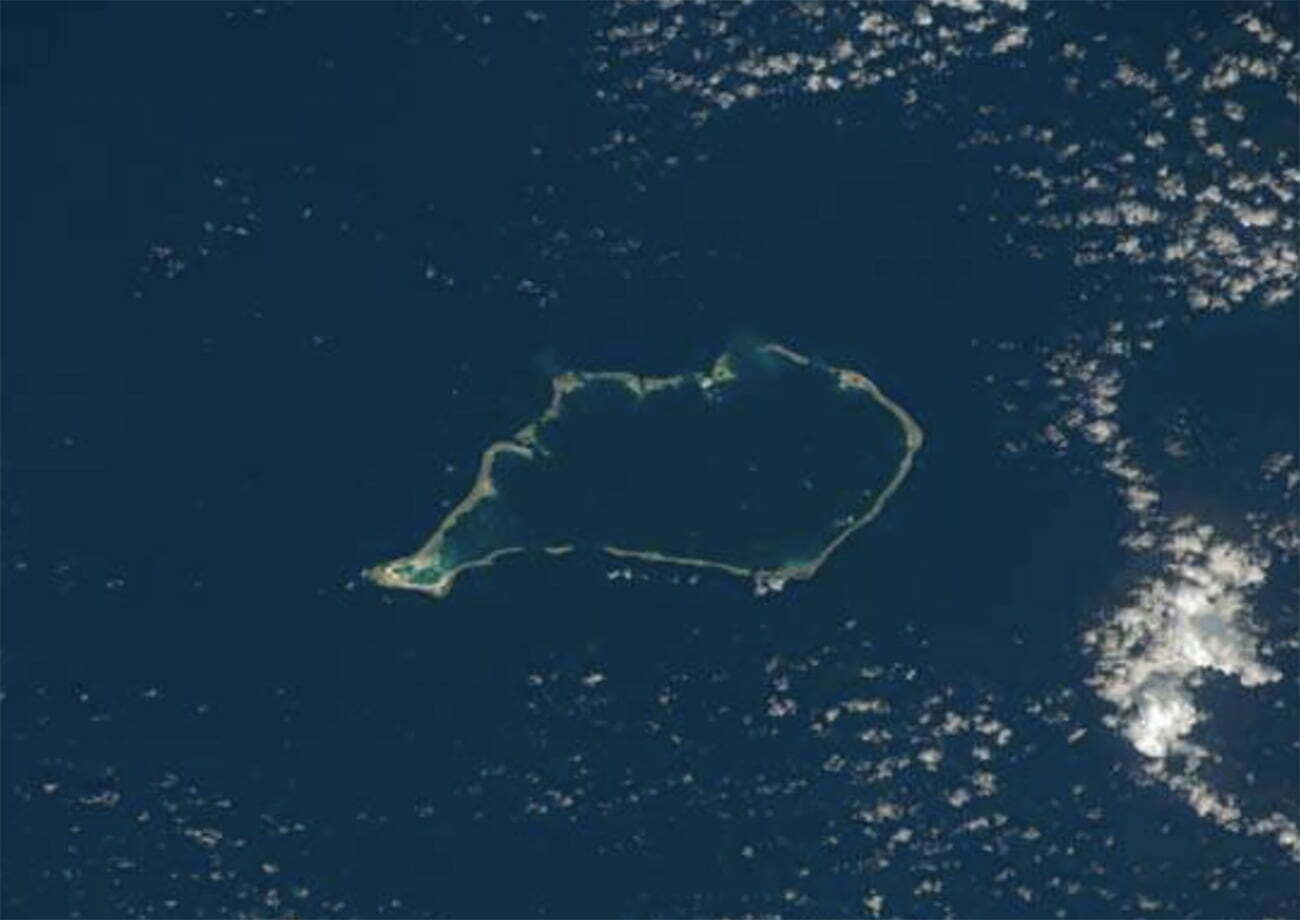 imagem do atol de Funafuti