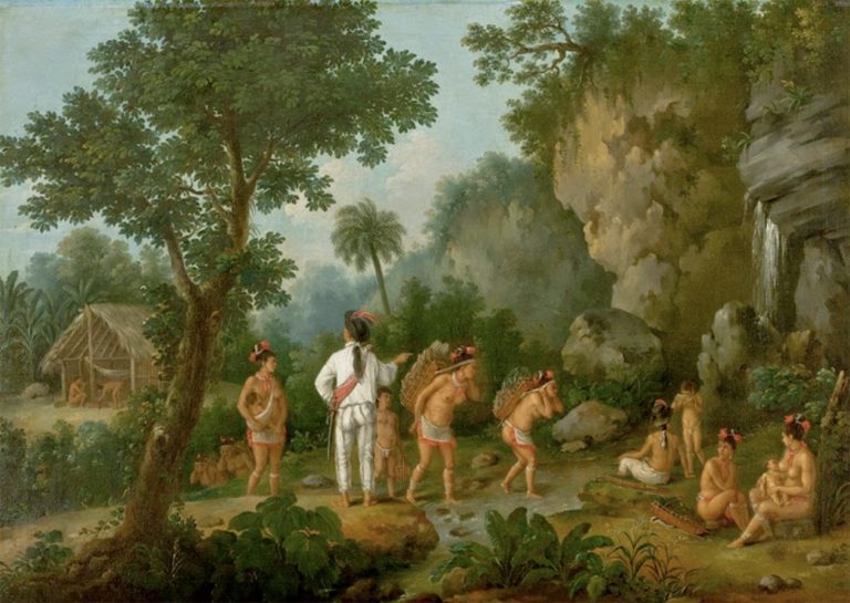 quadro mostra matas brasileiras e a Visão ambiental de José Bonifácio