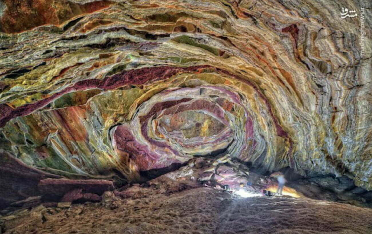 Imagem de caverna colorida