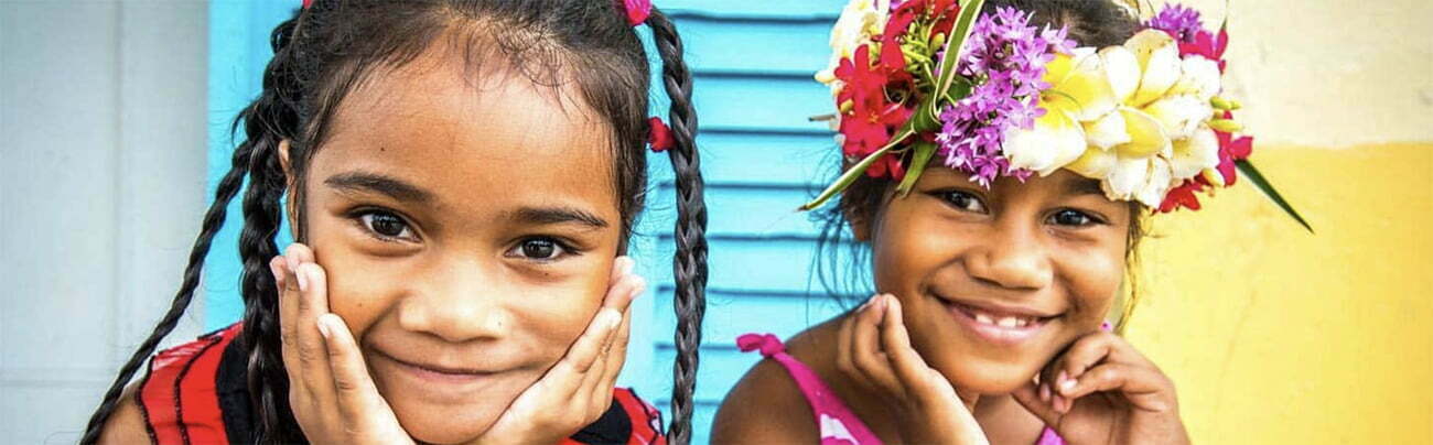 Imagem de crianças de Tuvalu