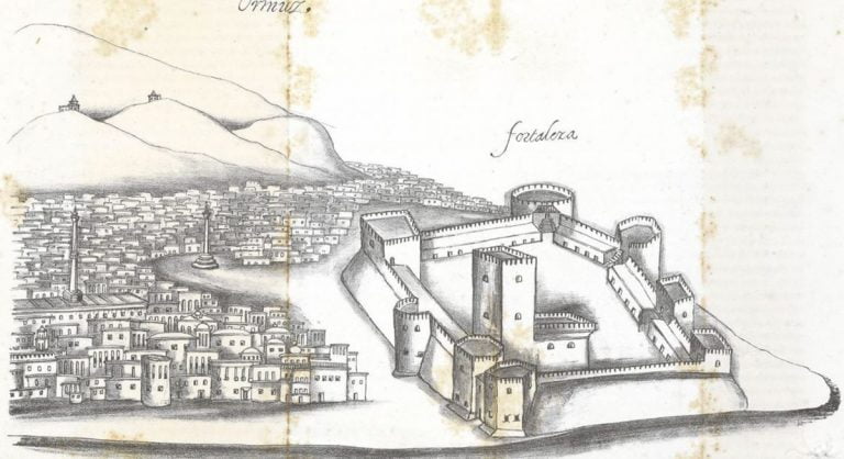 desenho da fortaleza de Ormuz