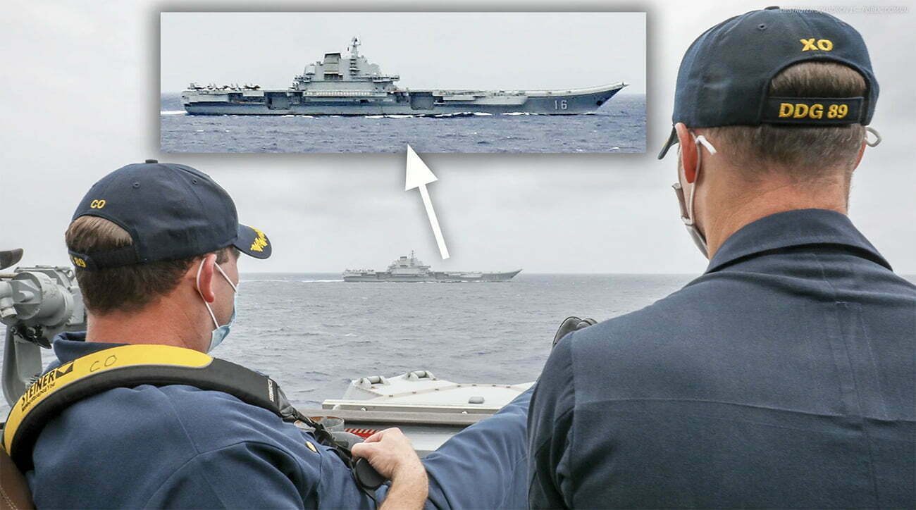 imagem de Marinheiros norte-americanos no Mar da China