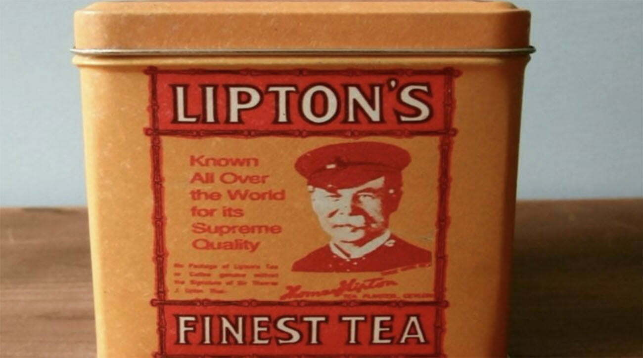 Imagem de uma lata de chá Lipton