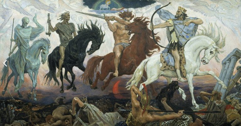 Pintura de quatro cavaleiros do Apocalipse