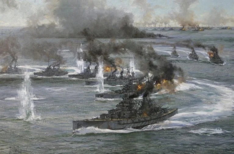 pintura da batalha da Jutlândia 