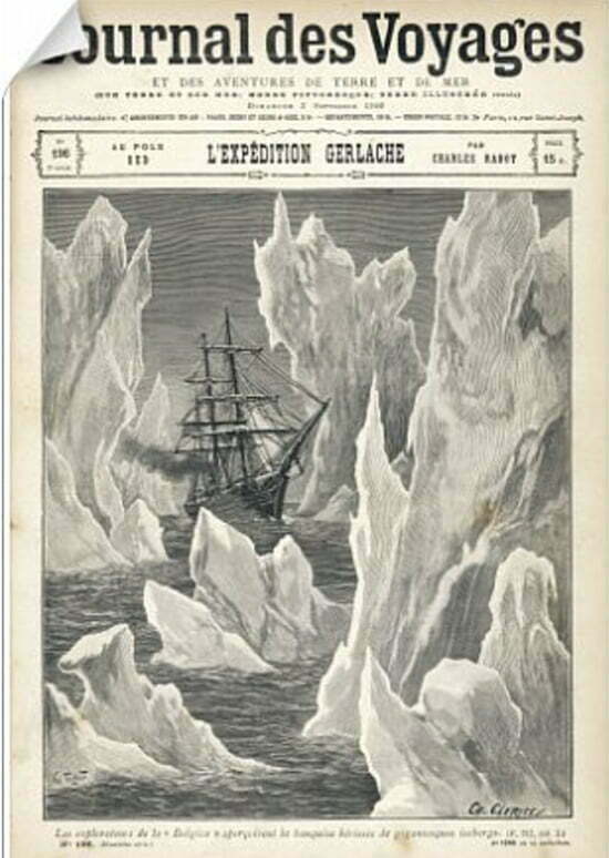 Jornal antigo sobre Expedição de Gerlache