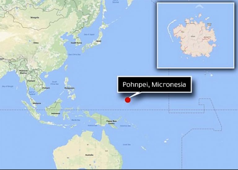 mapa da ilha de Pohnpei