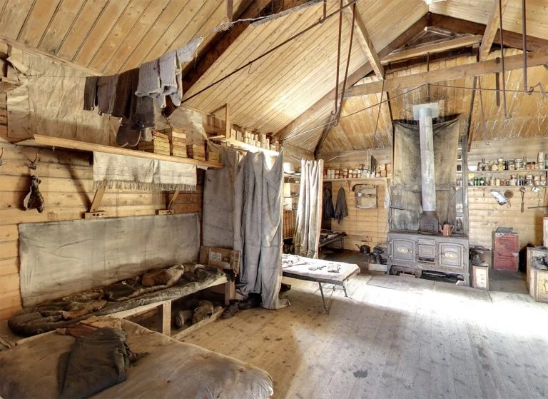 Cabana usada por Shackleton na expedição  do Nimrod