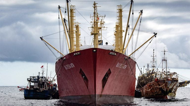 navios pesqueiros de alto-mar enquanto fracassa a proteção de 30% do alto-mar