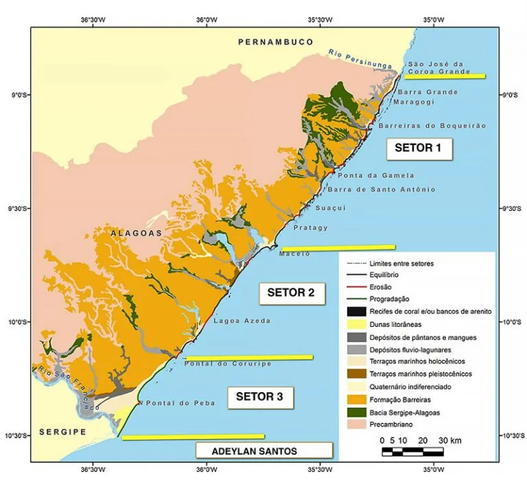 Gráfico erosão em Alagoas