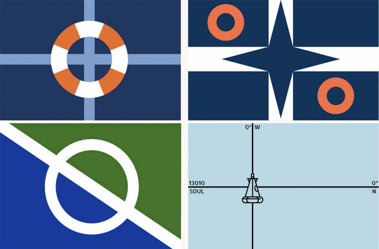 bandeiras sugeridas para a Ilha Nula