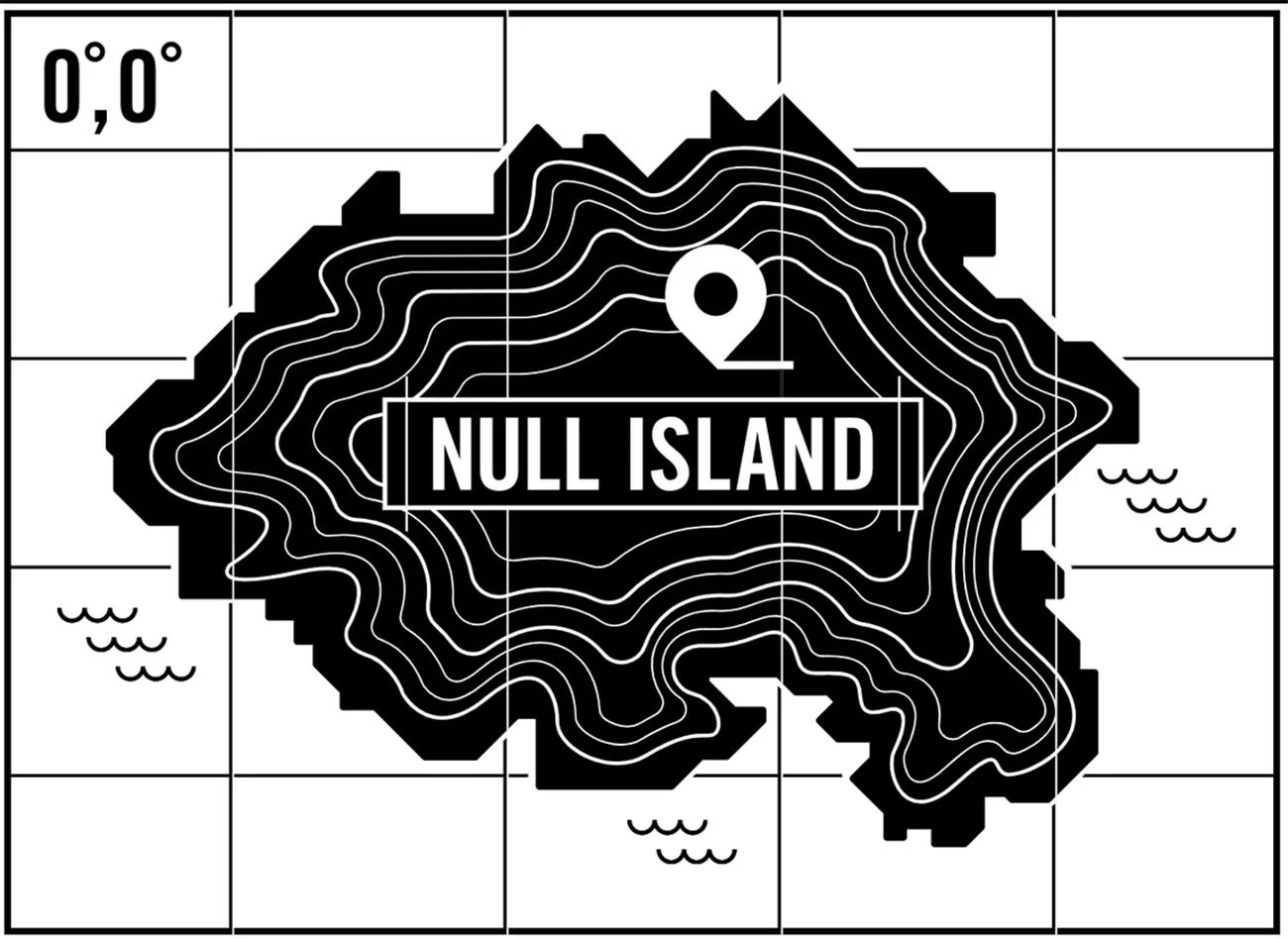 mapa da localização da Ilha Nula