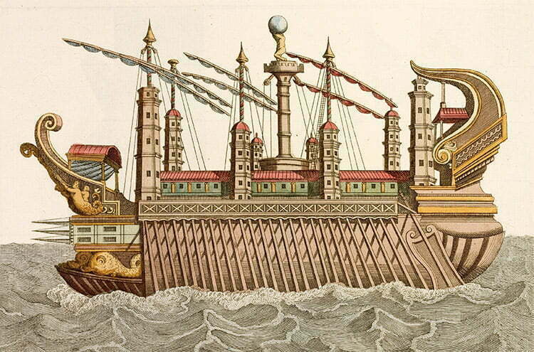 navio mercante da época de Calígula