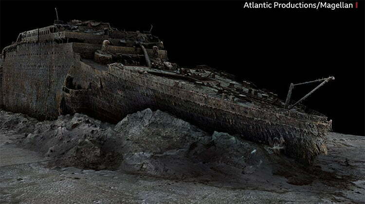 A imagem do Titanic.