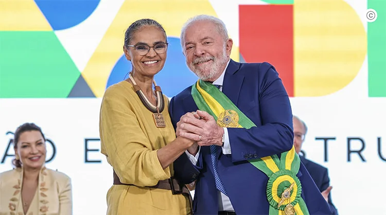 Lula e Marina Silva.