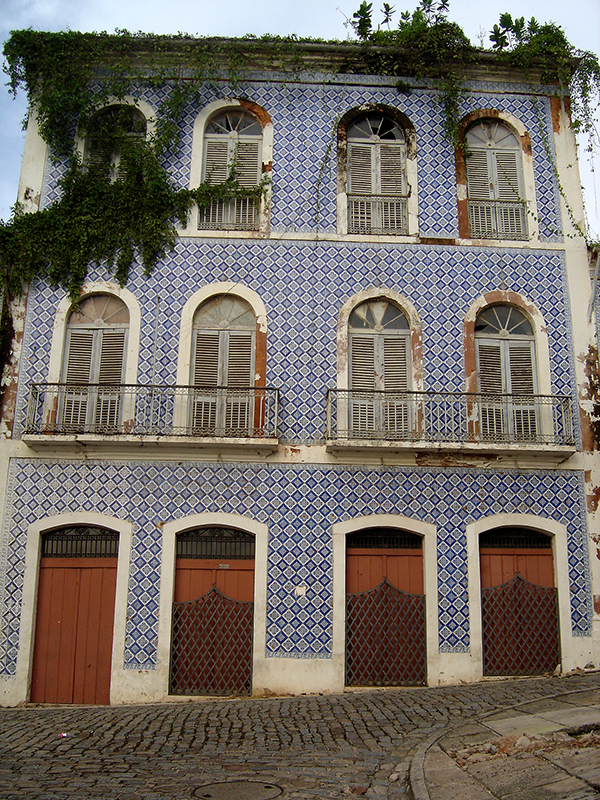 casarão com azulejos no centro histórico de São Luis