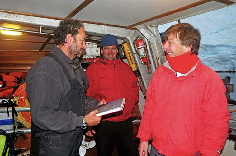 Amyr Klink e João Mesquita na Antártica