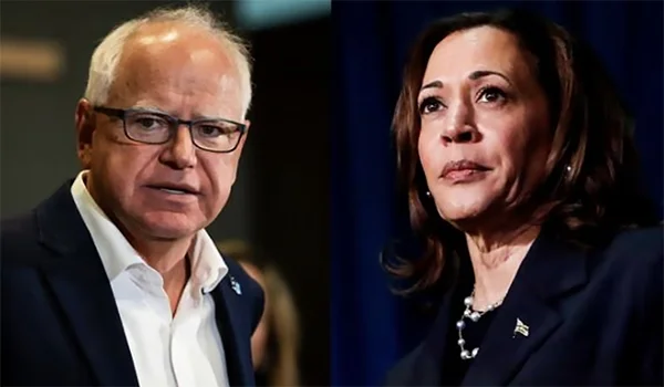 Kamala Harris e Tim Walz