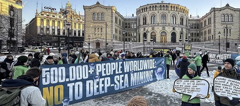 protesto contra mineração submarina