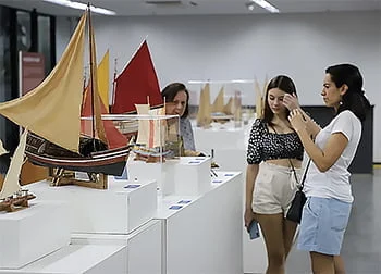 maquetes de barcos na SP Ocean Week 2024