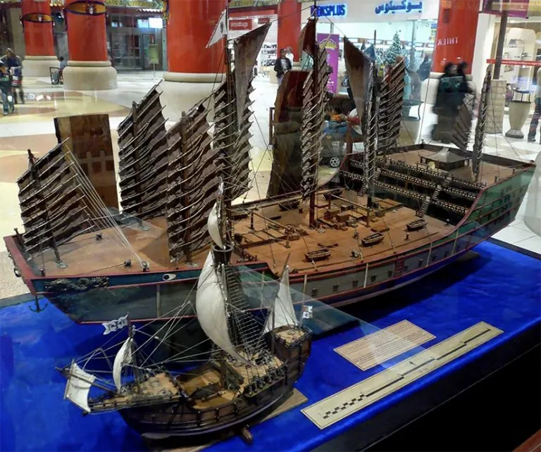 Modelo de um gigantesco “navio do tesouro”