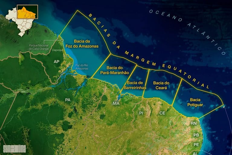 mapa da Margem Equatorial 