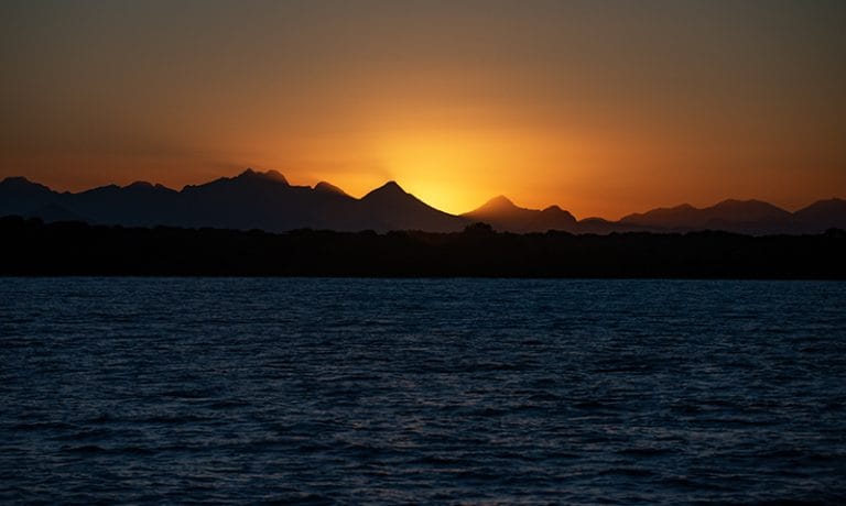 Por do sol em Guaraquecaba